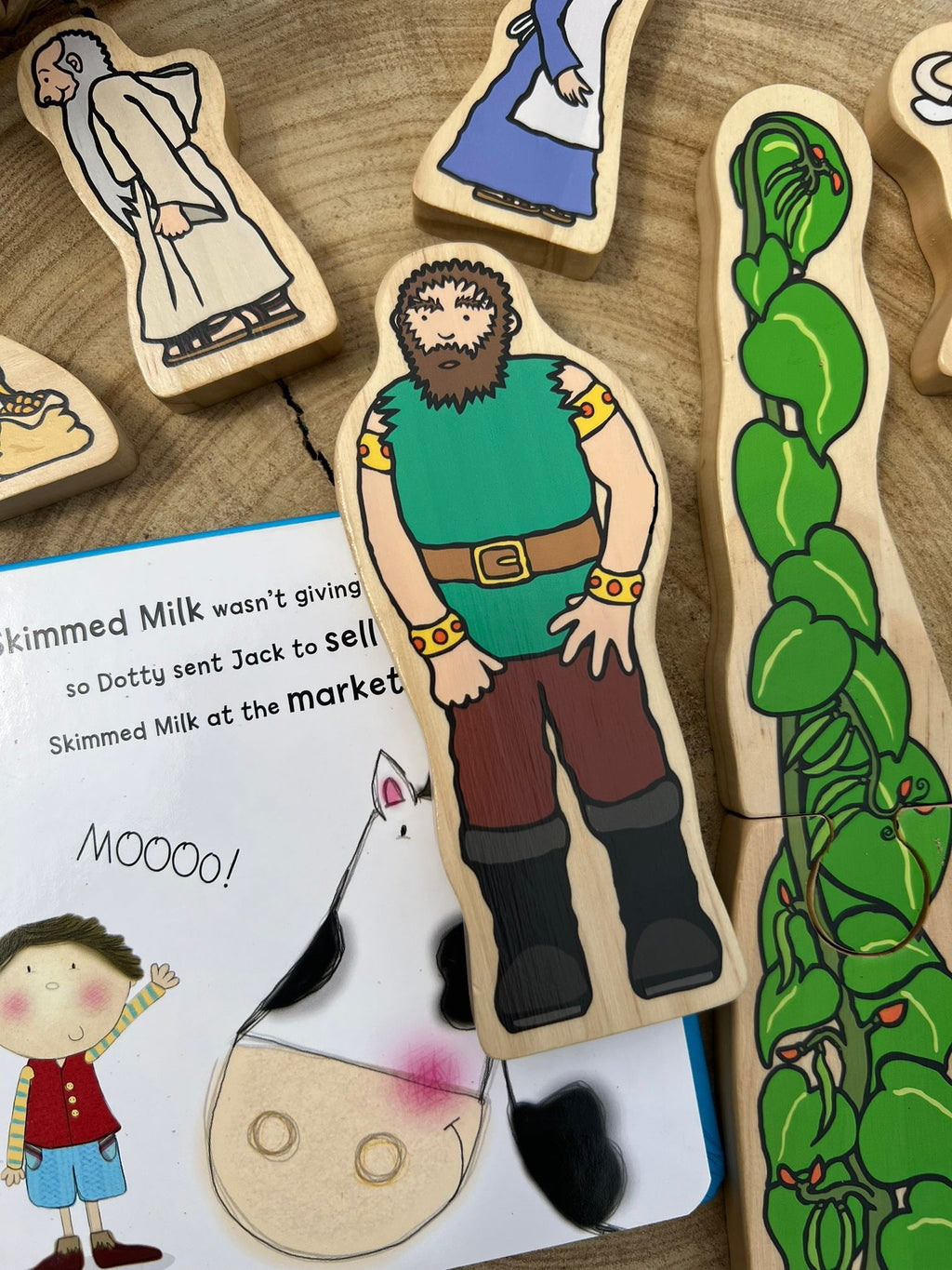 Wooden Characters Jack and the Beanstalk