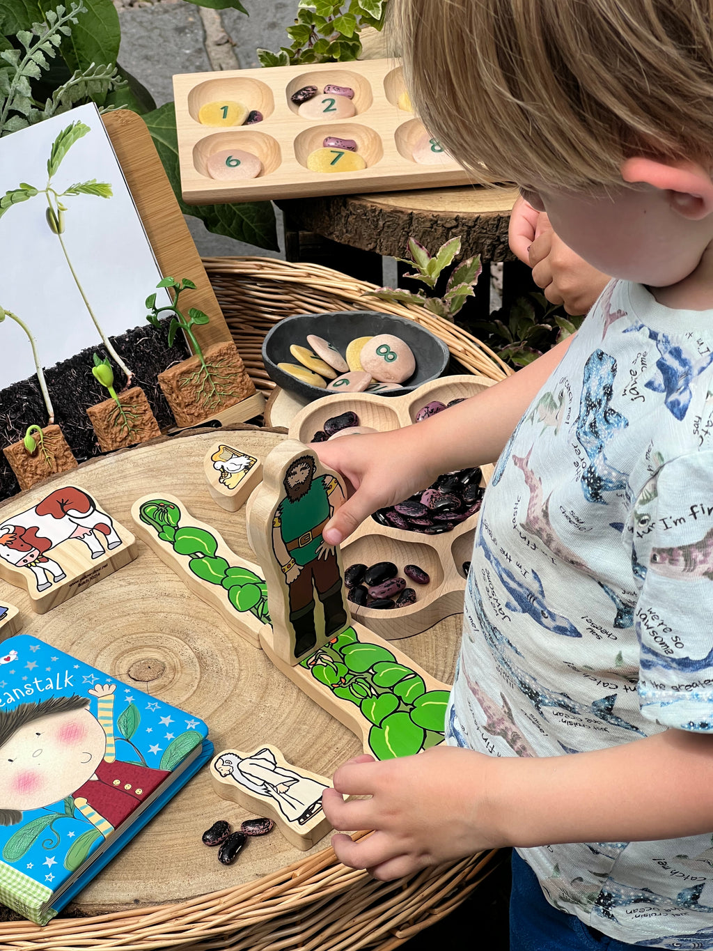 Wooden Characters Jack and the Beanstalk