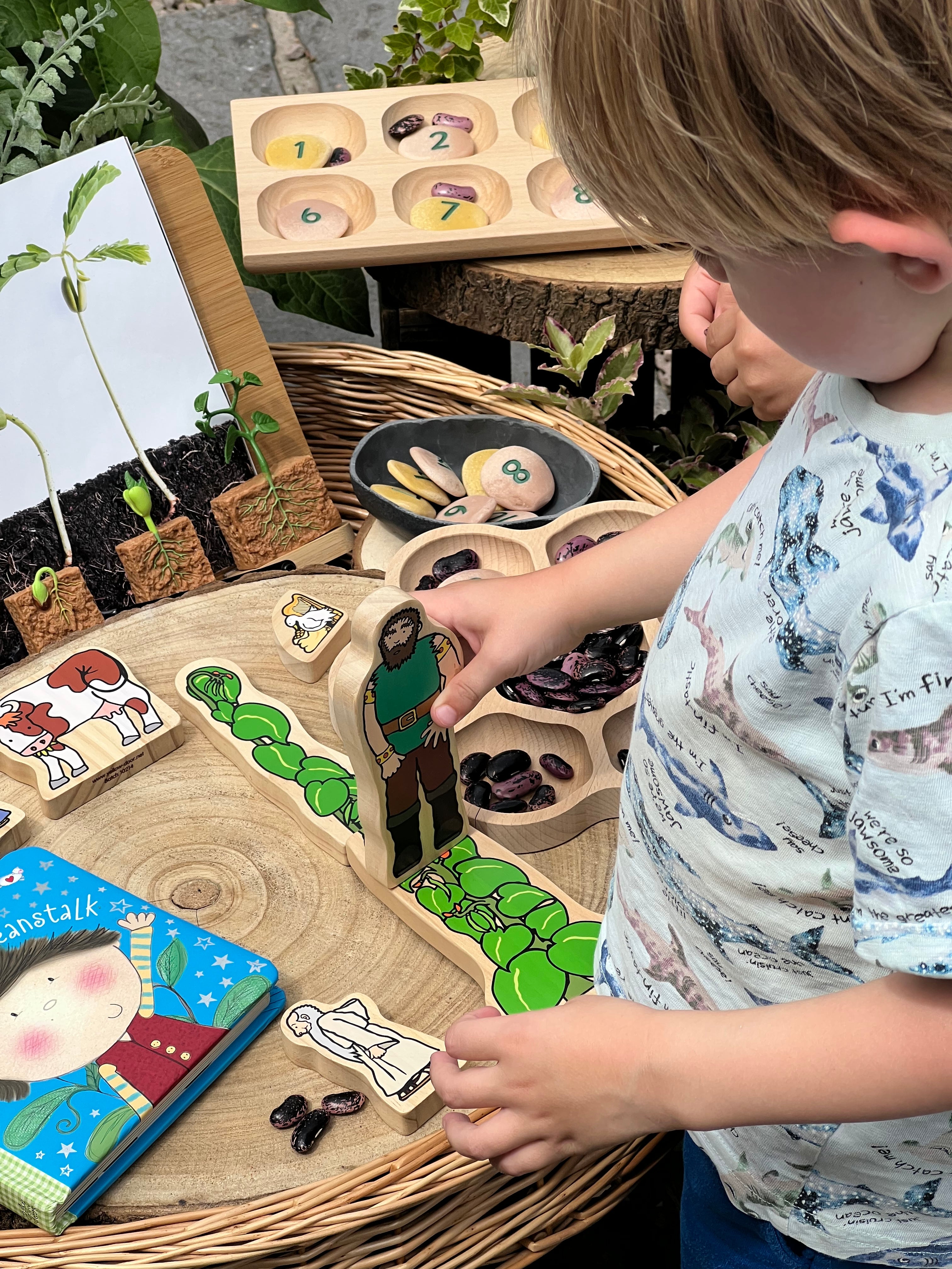 Wooden Characters Jack and the Beanstalk