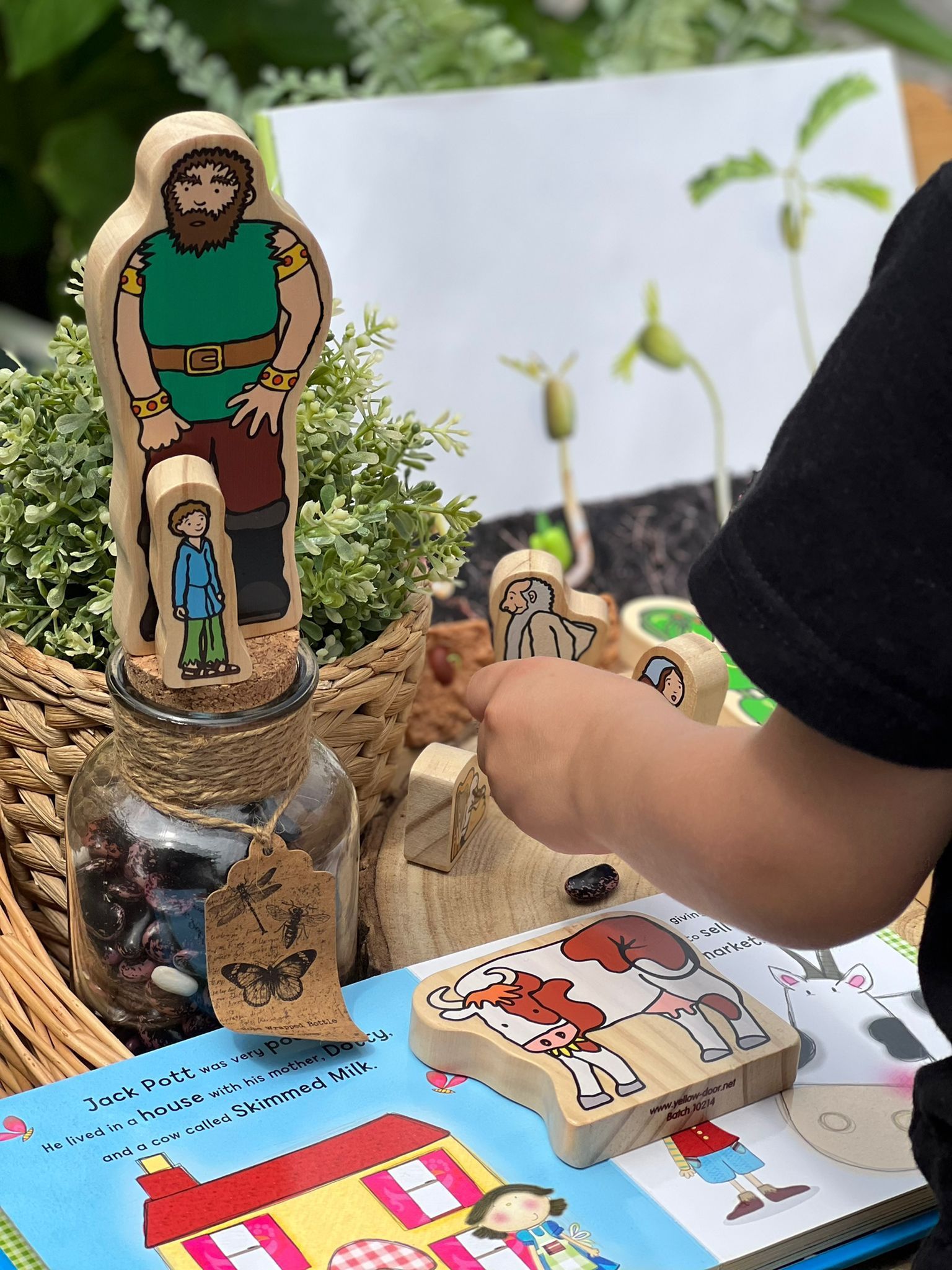 Wooden Characters Jack and the Beanstalk