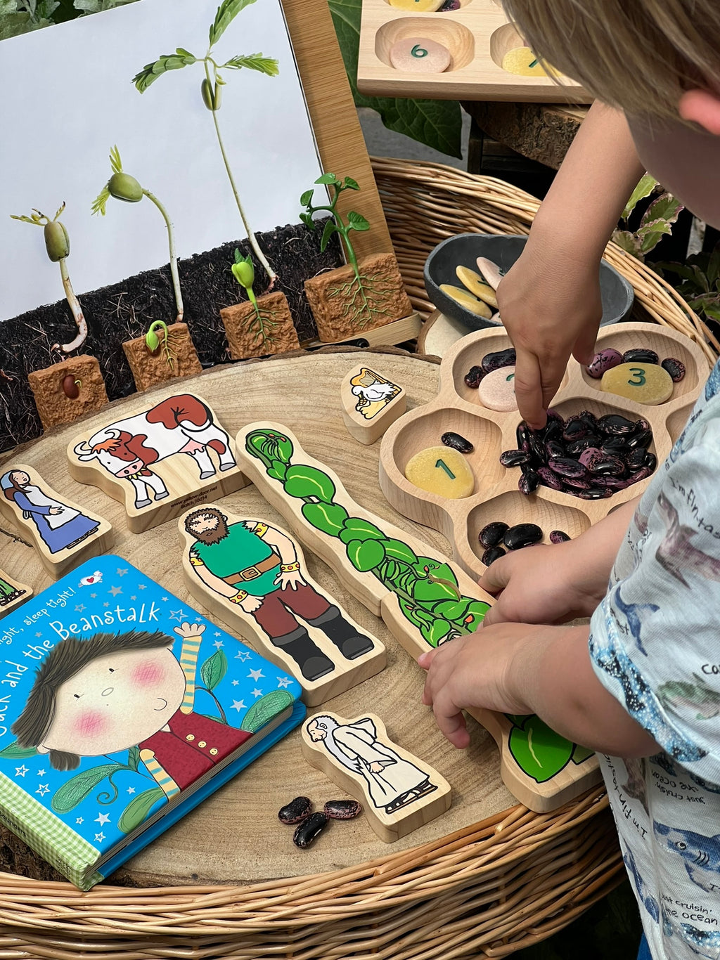 Wooden Characters Jack and the Beanstalk