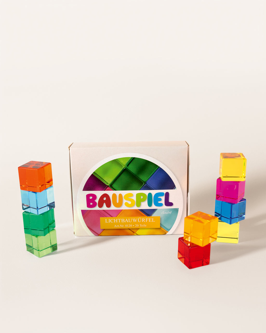 0120 Lucent 20 bouwblokken in een kartonnen doosje