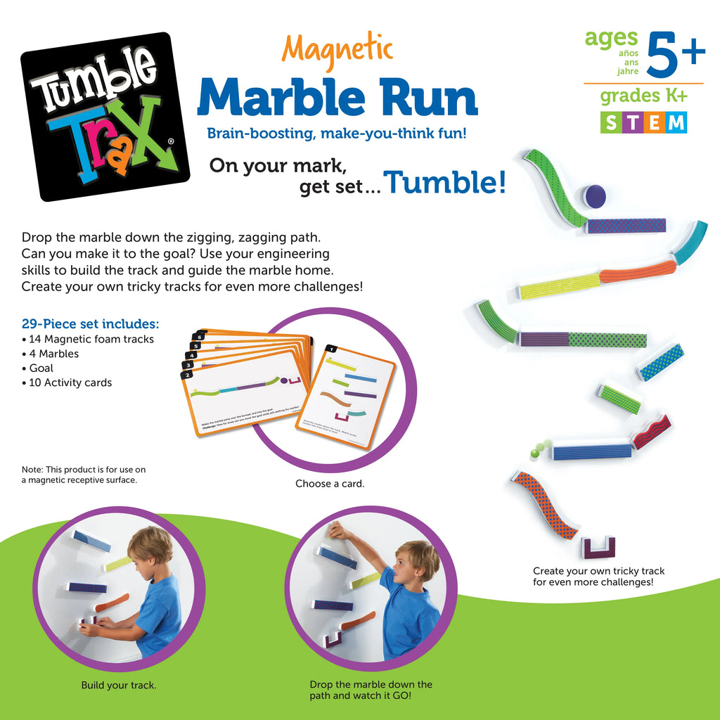 Tumble Trax Magnetic Marble Run