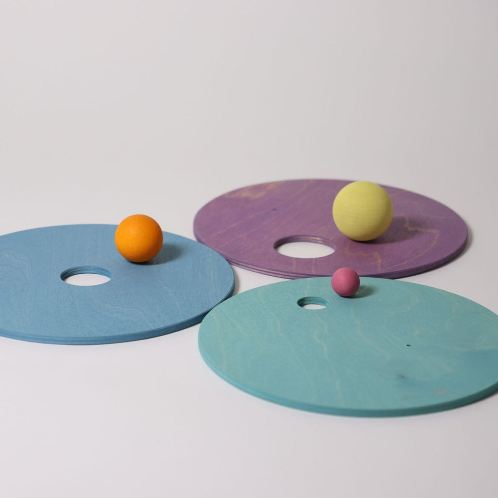 Grimm's x Stapelstein® Rolling Discs Cool Pastel