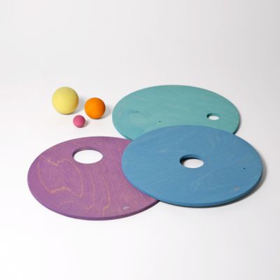 Grimm's x Stapelstein® Rolling Discs Cool Pastel