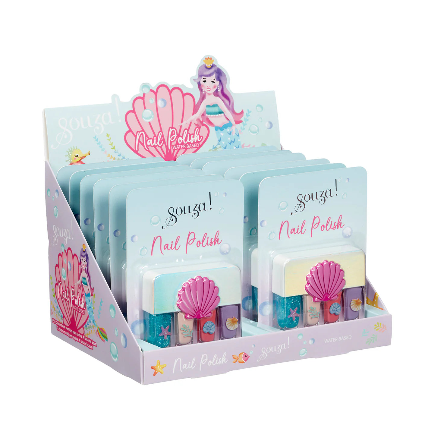 Beauty set Mermaid - Nagellak, blauw, roze, paars