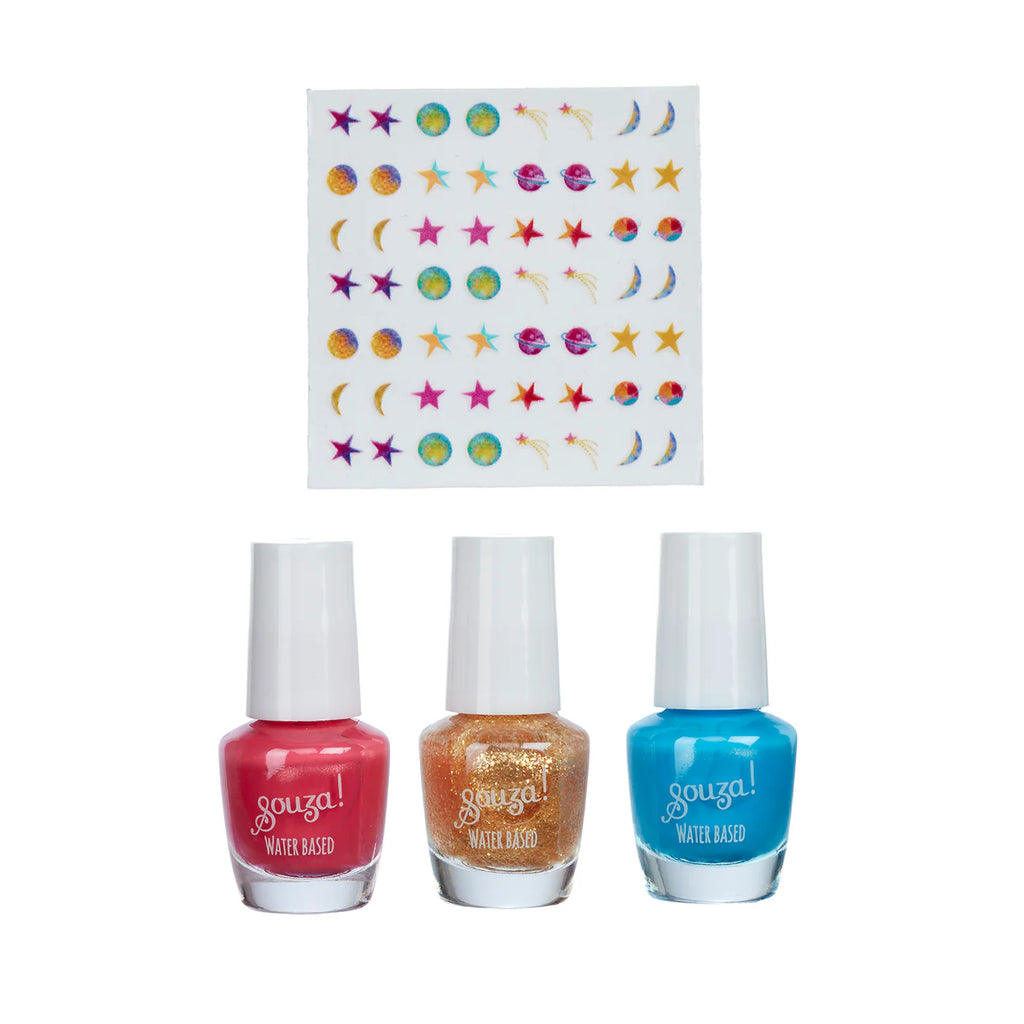 Beauty set Galaxy - Nagellak & nagelstickers, multi