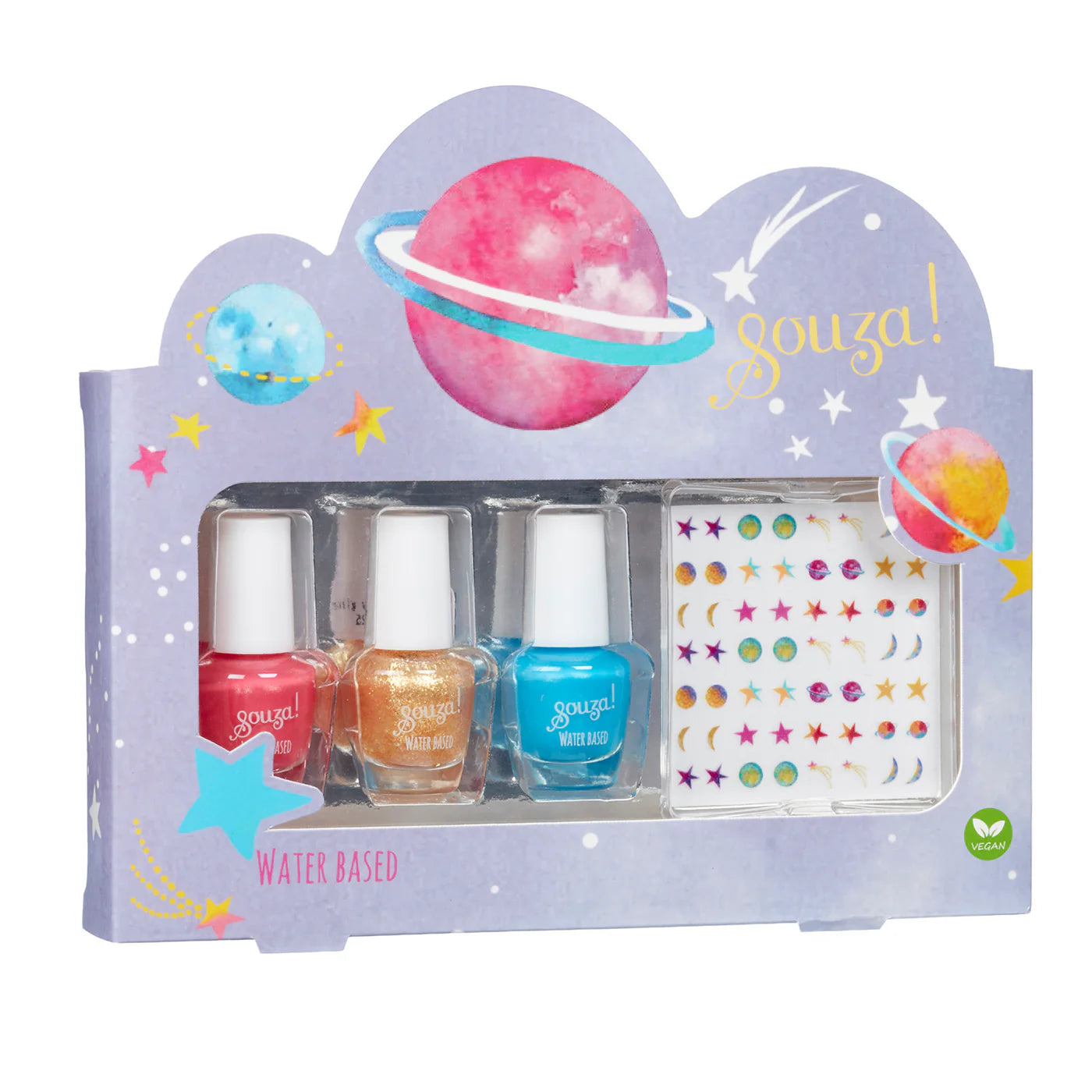 Beauty set Galaxy - Nagellak & nagelstickers, multi