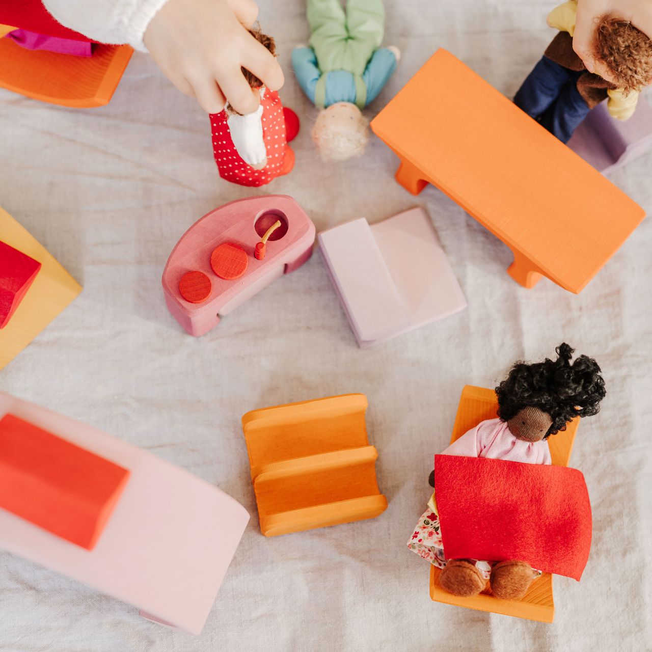 Roze-Oranje Mobiele Woonwagen