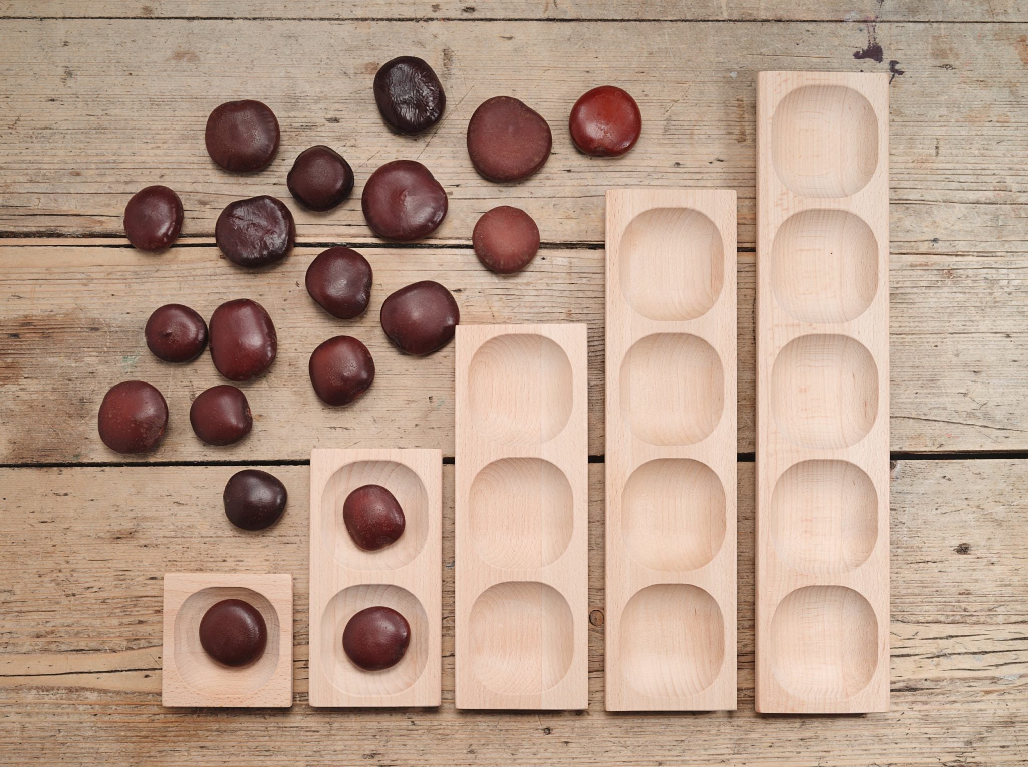 1,2,3,4,5-Set met 1-5 vakjes