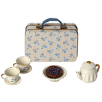 Maileg thee en taartje set voor 2 blauw