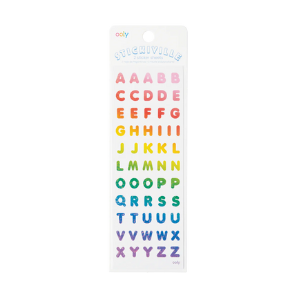 Ooly Stickiville stickers regenboog letters