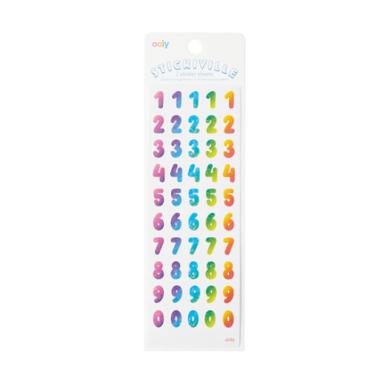 Ooly Stickiville stickers regenboog cijfers