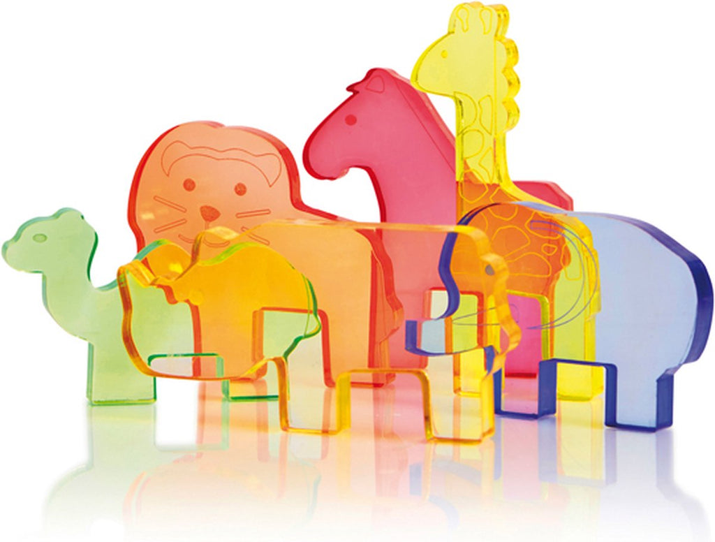 Acryl wilde dieren set van 6