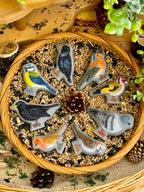 Yellow Door set van 8 stenen vogels
