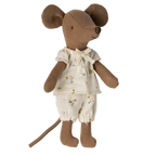 Maileg muis grote zus met bloemetjespyjama in doos