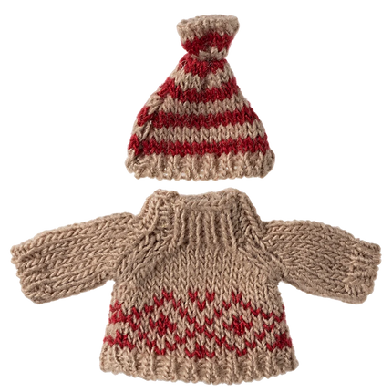 Maileg muis winterkleding mama trui en muts