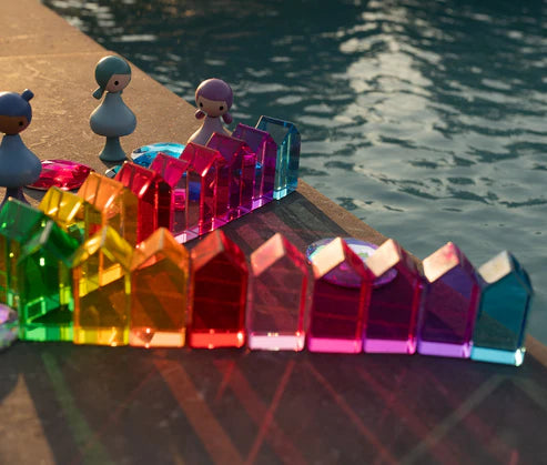 18 Lucite Regenboog huisjes