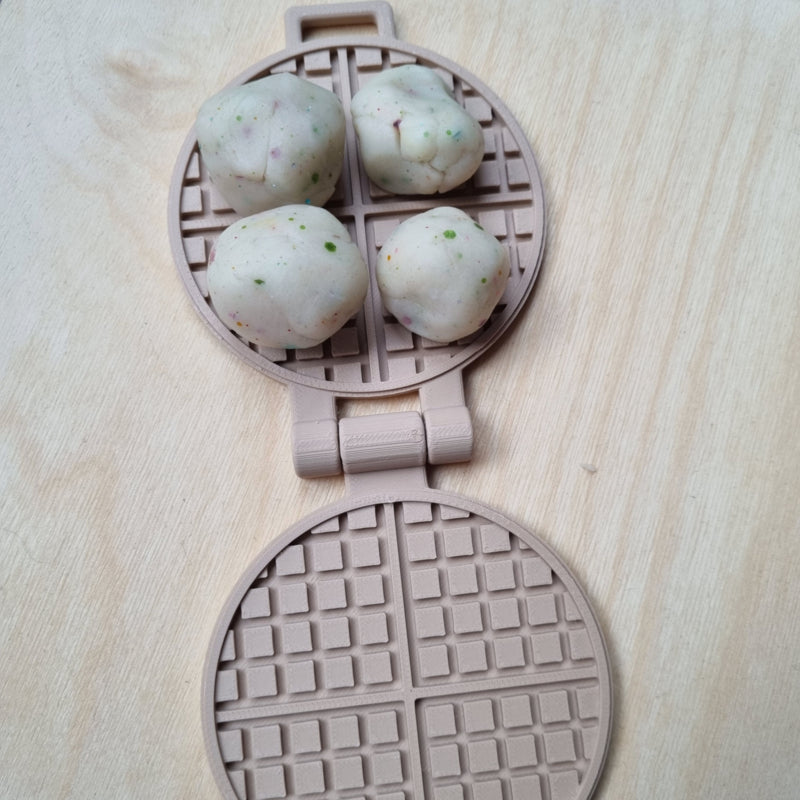 Klei en zand mal wafels