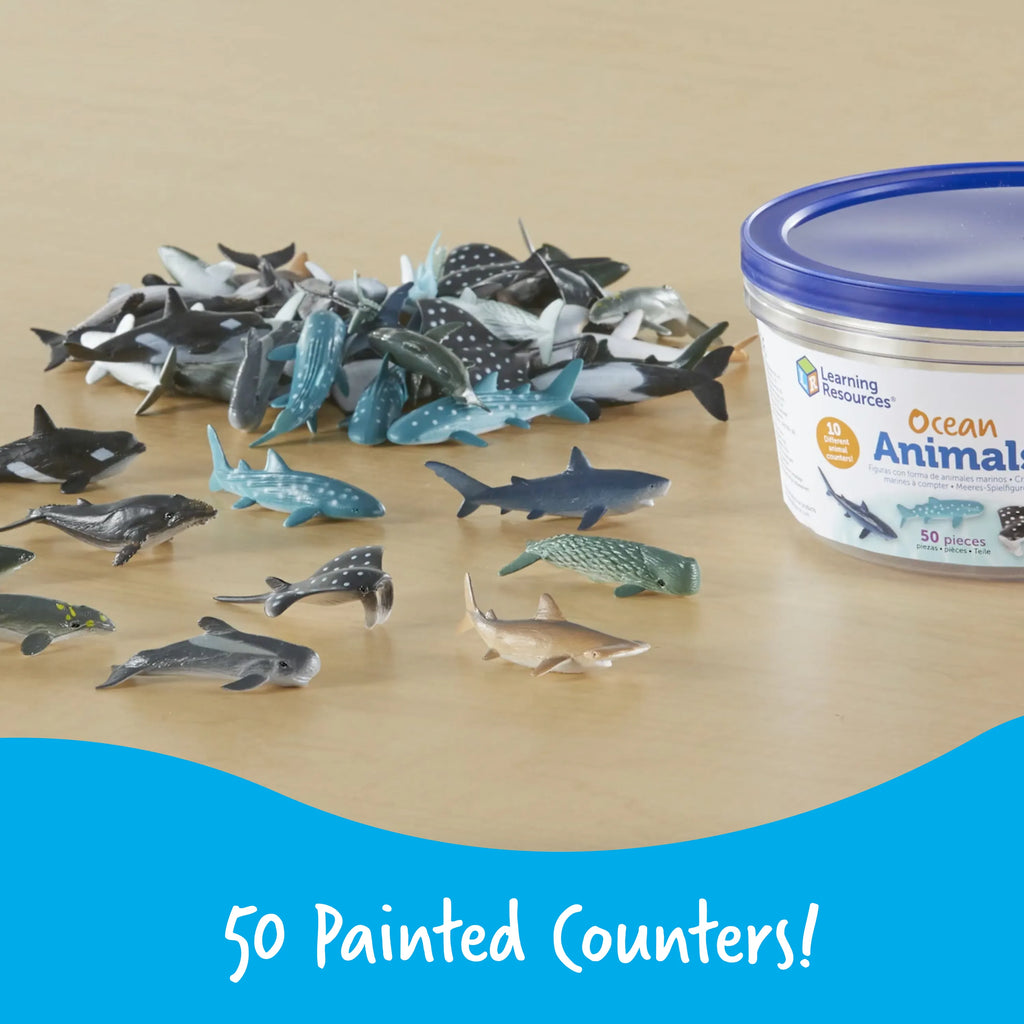 Ocean Animals Counters, Set of 50