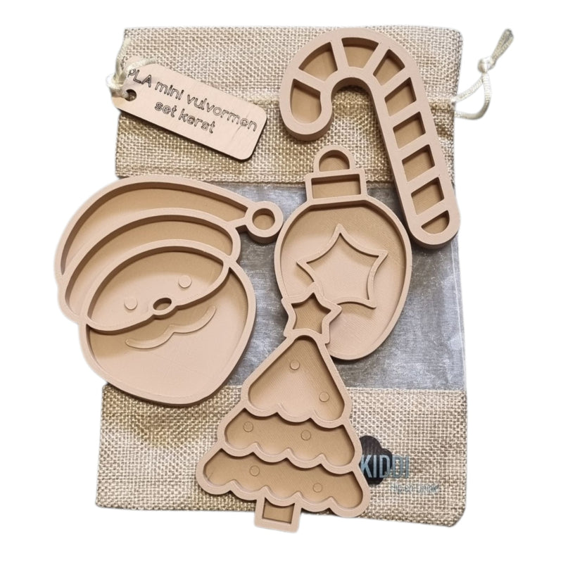 PLA mini vulvormen set kerst