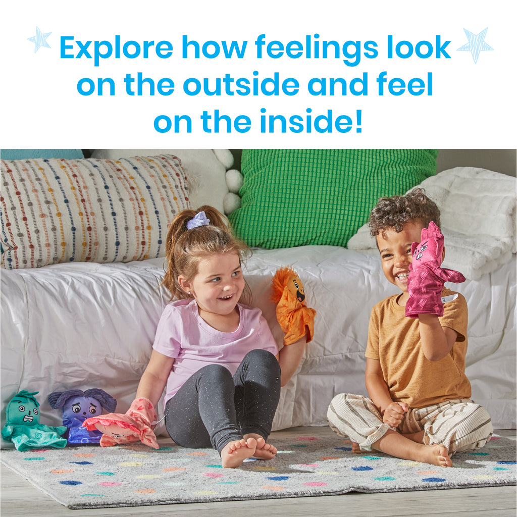 Feelings Family™ Hand puppets *Loved, Nervous, Frustrated, Lonely, and Excited