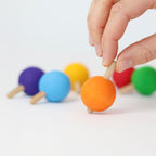 Rainbow spinning top, pack of 6