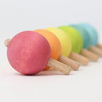 Pastel spinning tops, pack of 6