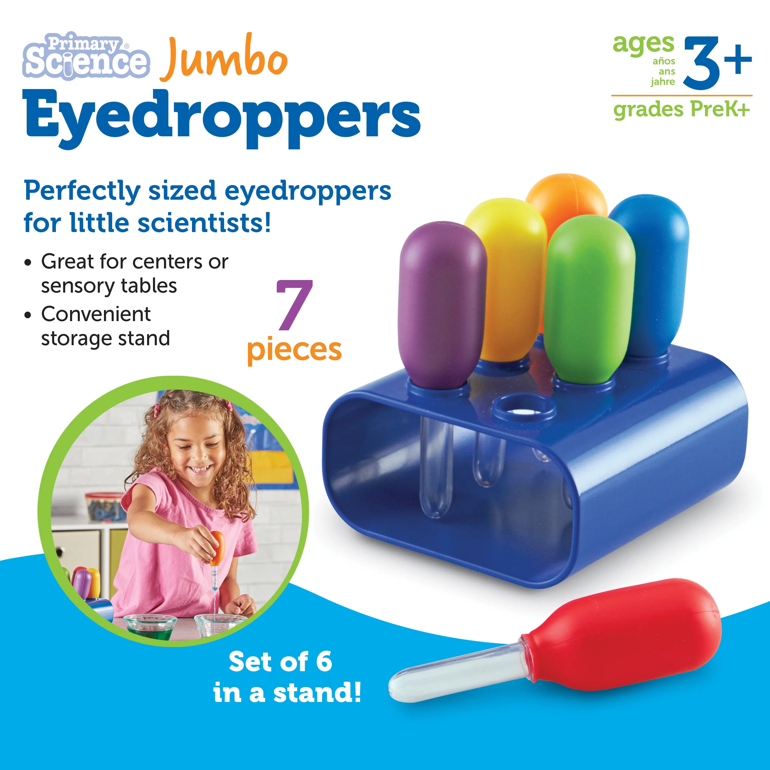 Primary Science® Jumbo Eyedroppers with Stand