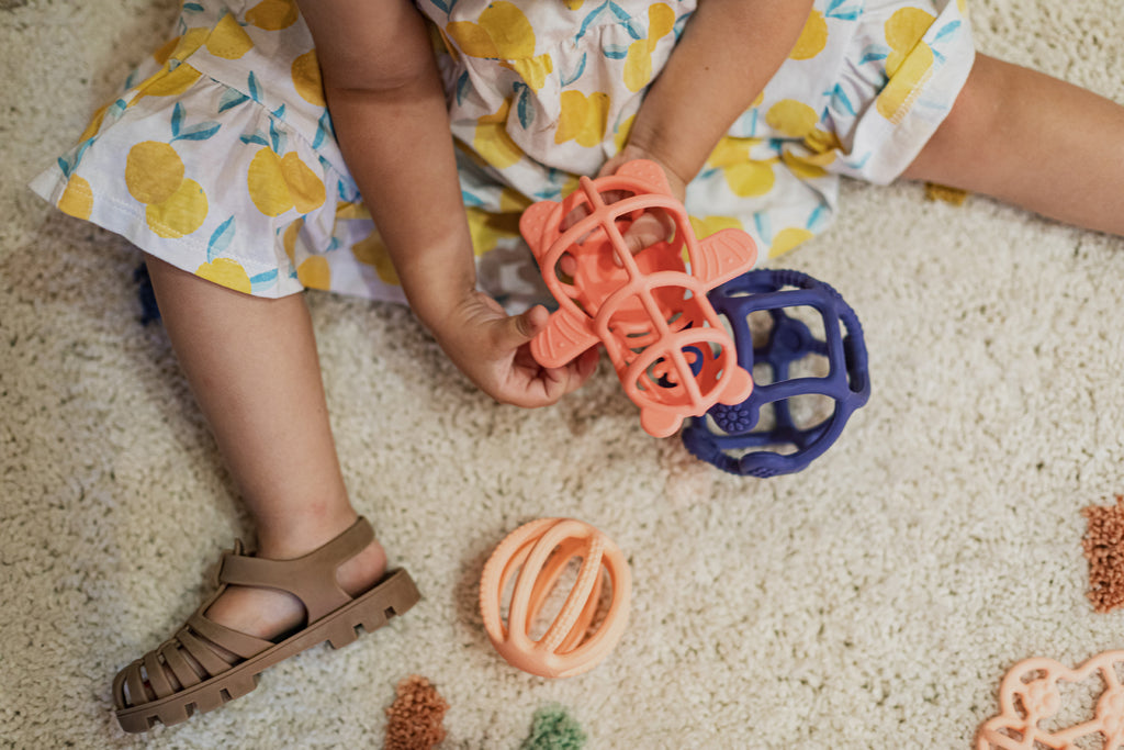 Set van 2 sensorische ballen in roze en blauw