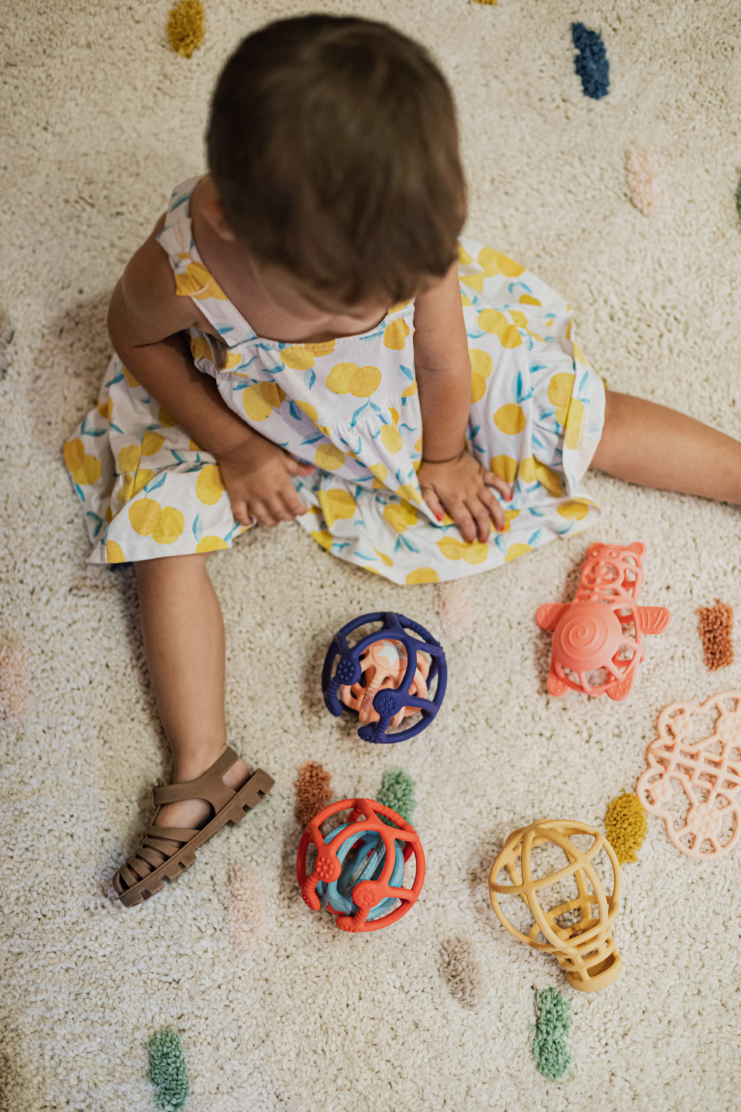 Set van 2 sensorische ballen in roze en blauw