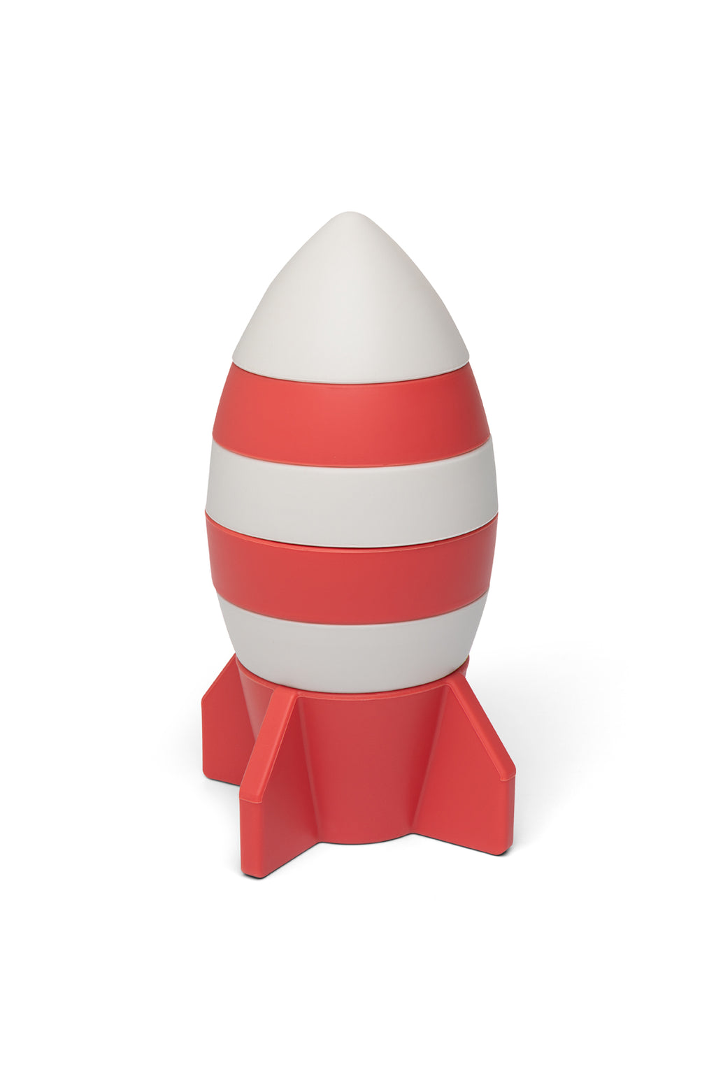 Little L Stapeltoren Raket met rood en wit