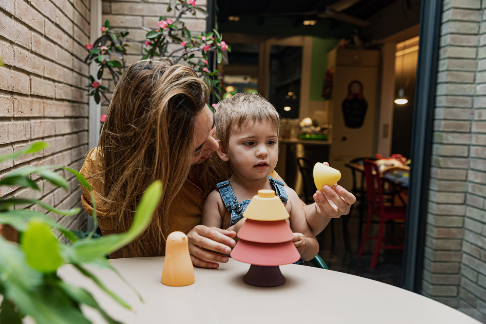 Little L Stapeltoren Dennenboom Levendige Kleuren