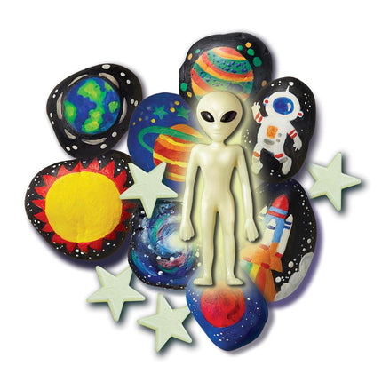 4M KidzMaker Rock Painting ruimte: glow in the dark