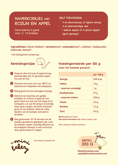 Haverkoekjes met Appel & Rozijn