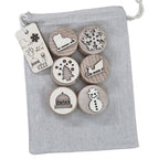 Houten stempelset winter
