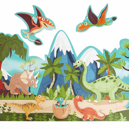 Scratch dinosaurus starterspuzzel met 10 puzzels van 2 tot 8 stukken