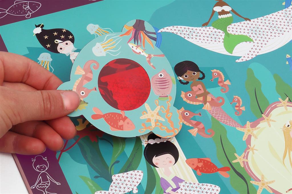 Scratch 2-in-1 magnetisch puzzelboek zeemeermin (30 stukken)