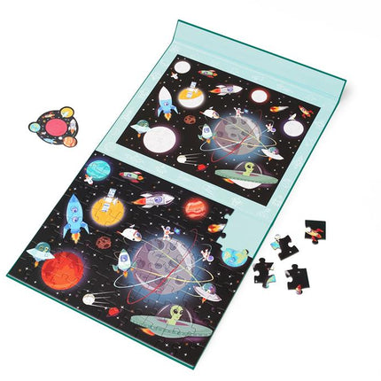 Scratch 2-in-1 magnetisch puzzelboek ruimte (80 stukken)