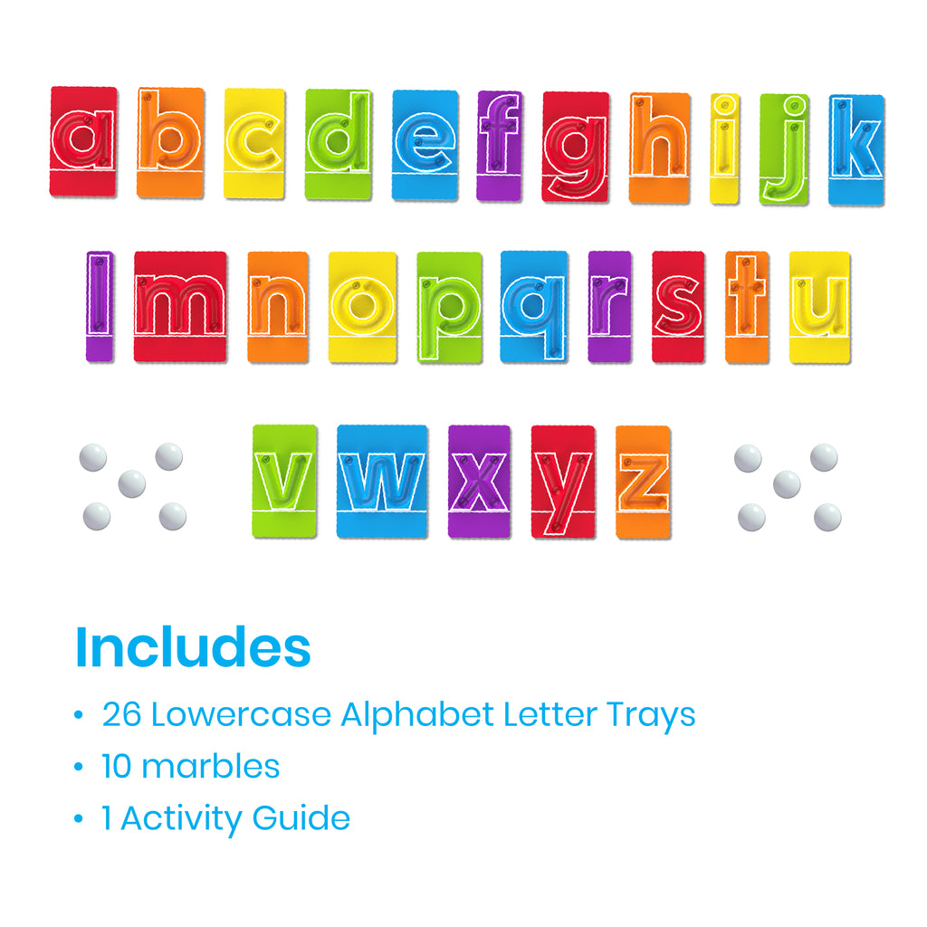 PAS OP PRE ORDER MarbleTracers™ Kleine Letters knikkerbaan - 3+ (Vanaf eind oktober) PAS OP PRE ORDER