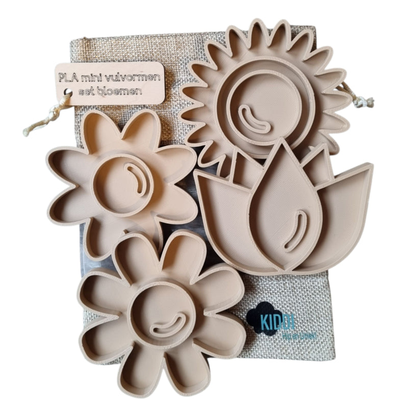 PLA mini vulvormen set bloemen