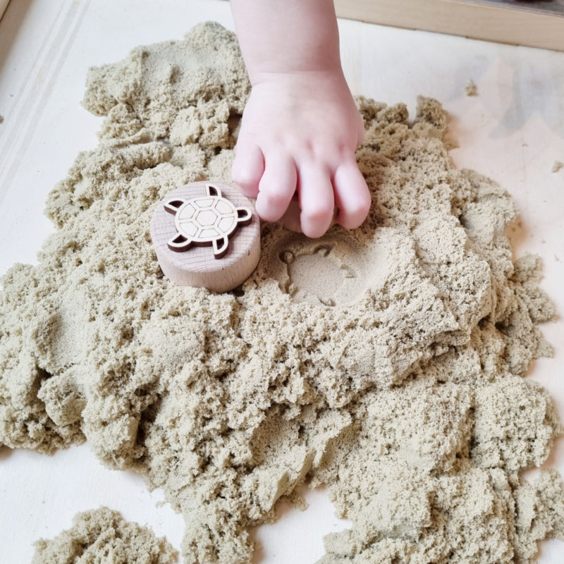 Houten stempelset oceaan