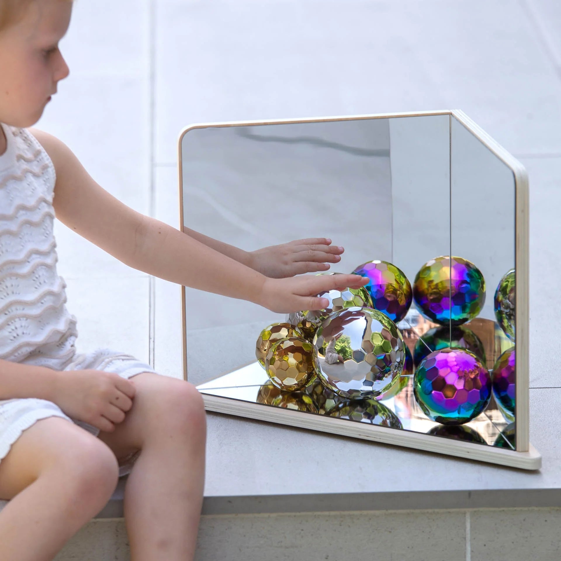 Sensory Steel Mosaic Mystery Balls pk6
