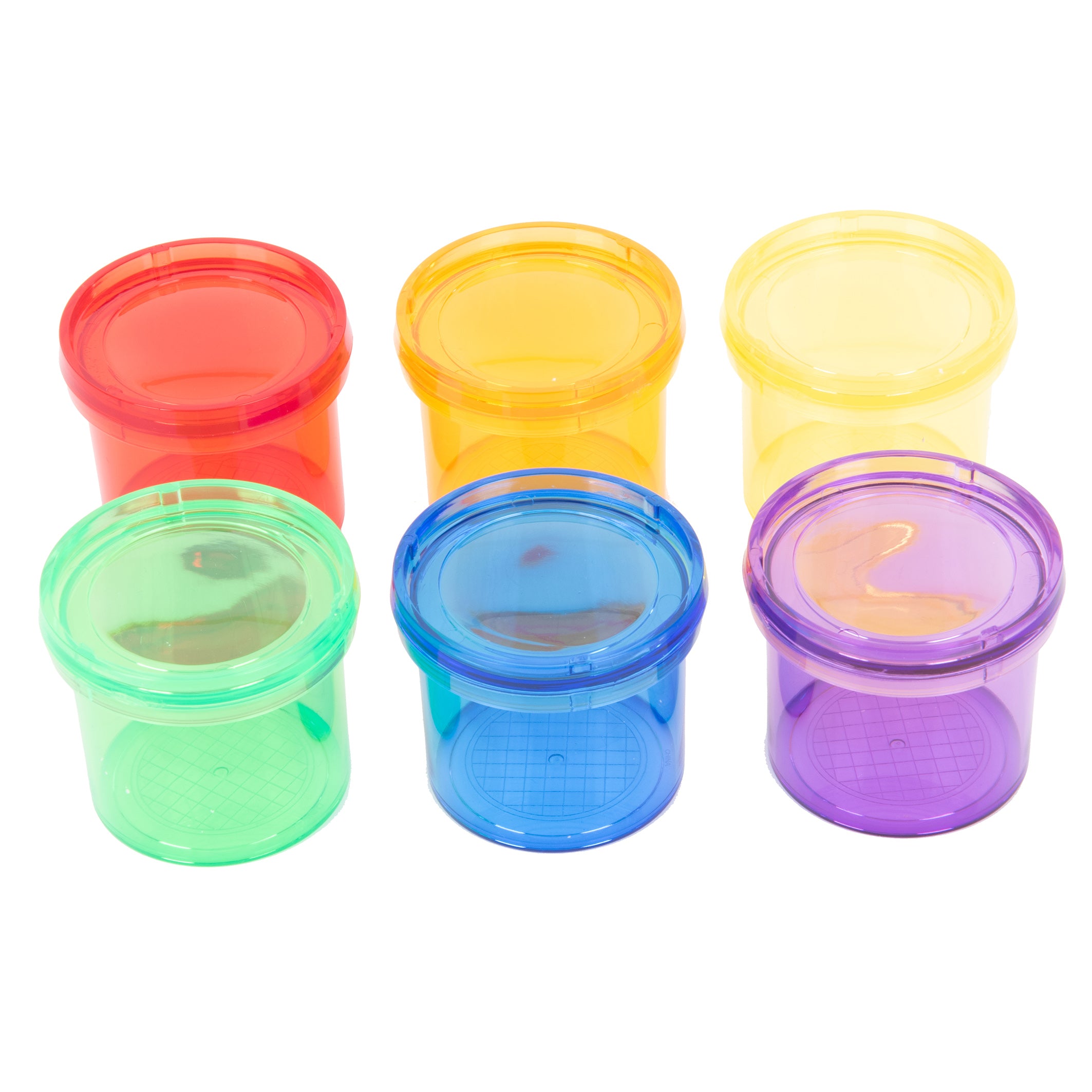 Tickit 6 transparante gekleurde onderzoekspotjes