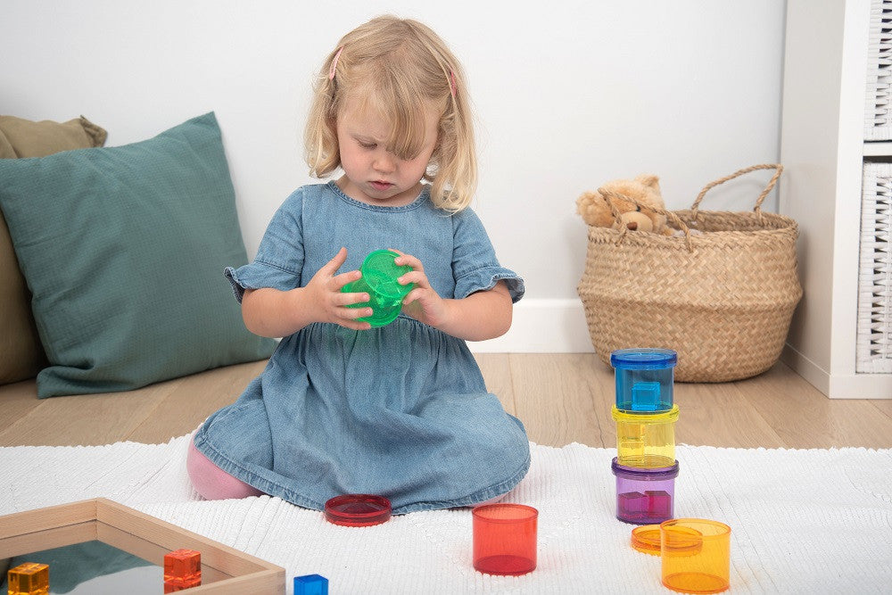 Tickit 6 transparante gekleurde onderzoekspotjes