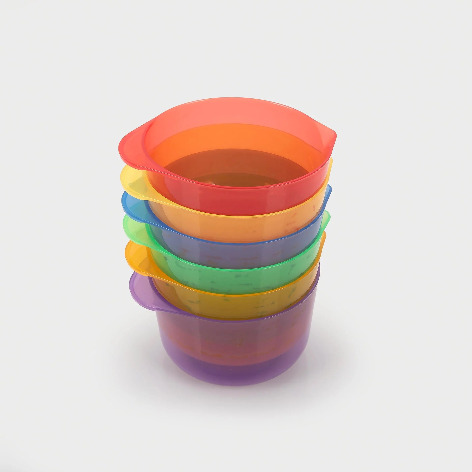 Translucent Colour Pouring Bowls - Pk6