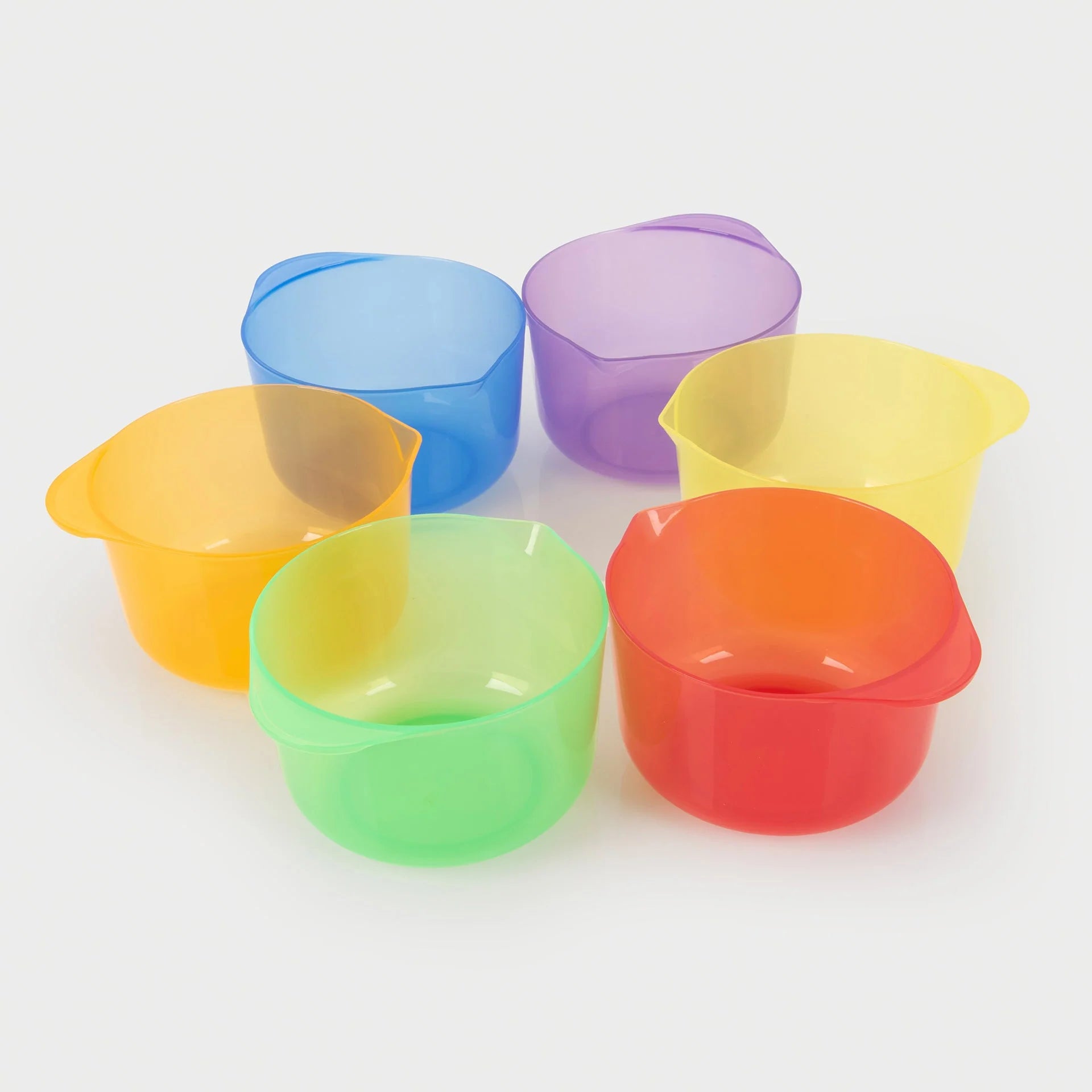 Translucent Colour Pouring Bowls - Pk6