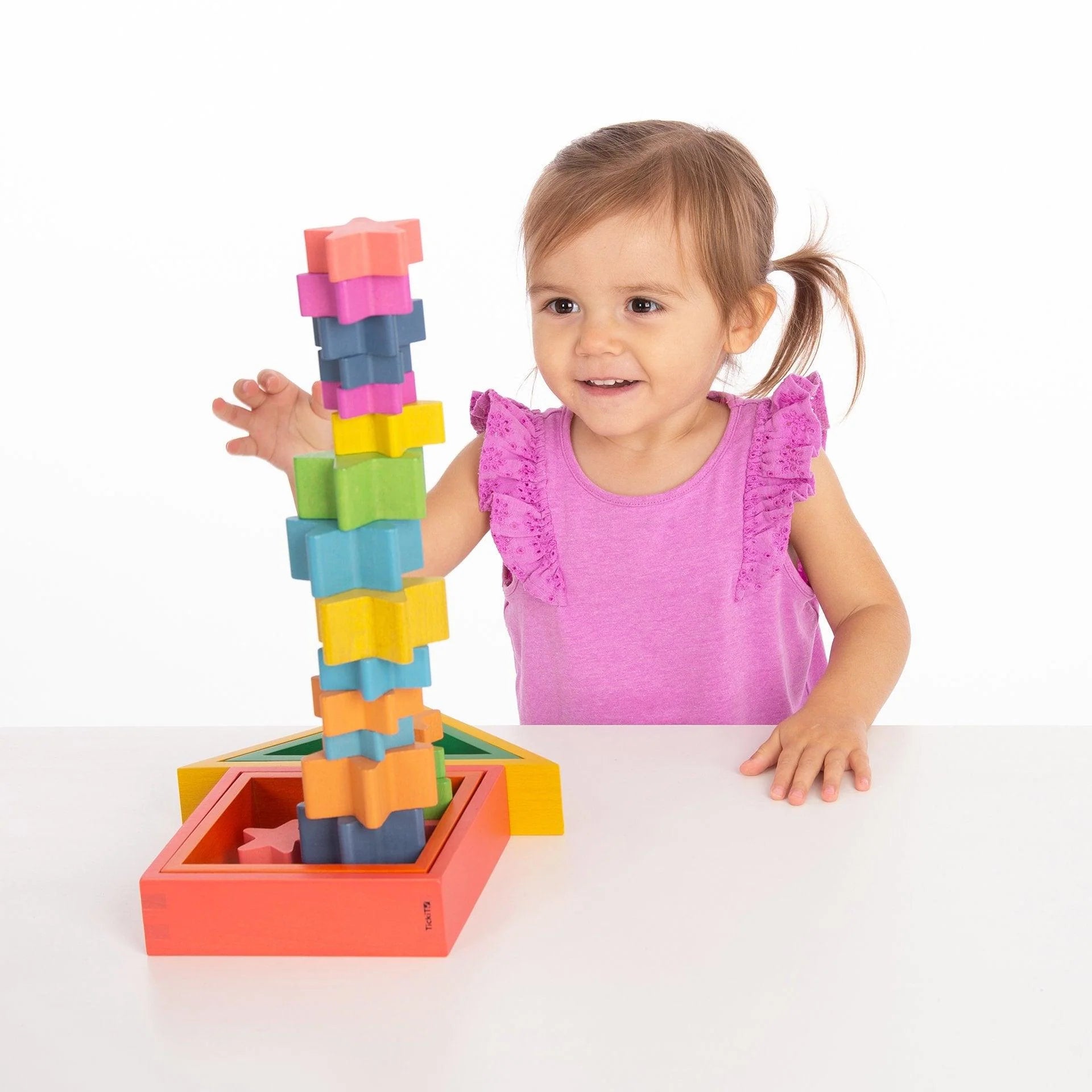 Rainbow Wooden Stars