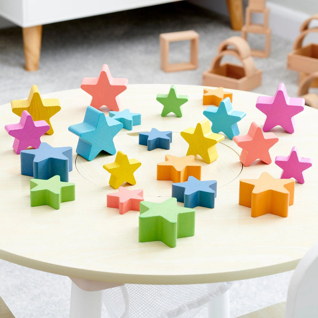 Rainbow Wooden Stars