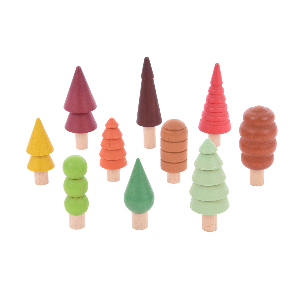 Tickit 10 houten seizoensbomen in kleur woodland